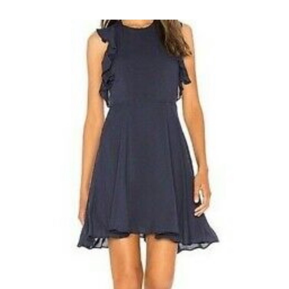 BB Dakota Samantha Ruffled Twill Fit & Flare Dress